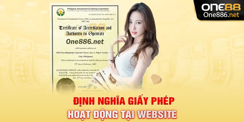 Định nghĩa giấy phép hoạt động tại website